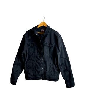 Jordan Craig Legacy Edition‎ Denim Distressed Trucker Jacket XL Black